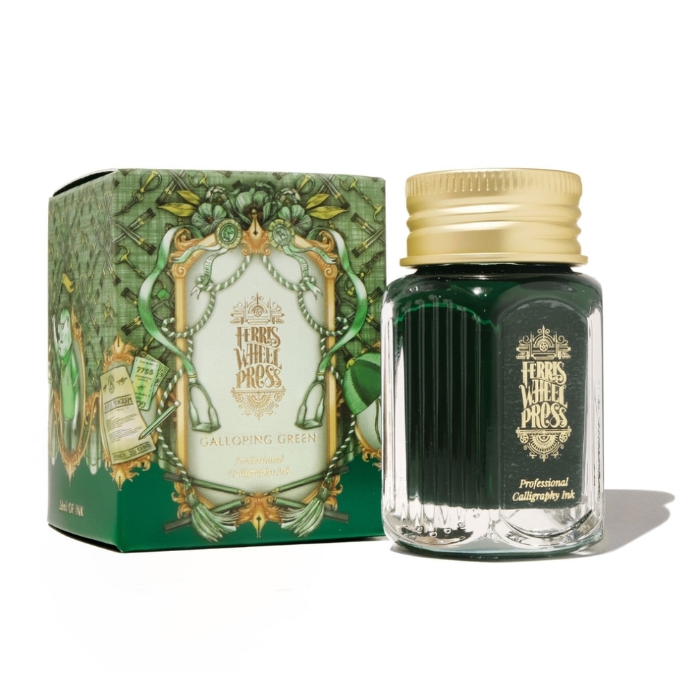 ⭐New In Box! Galloping Green 28ml Calligraphy Ink By Ferris Wheel Press